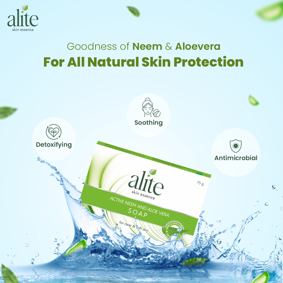 With the #deepcleansing action of Neem and the #moisturizing effects of Aloe Vera, Alite Active Neem & Aloe Vera Soap makes your #skin look clear and beautiful after every #bath.
Shop Now: bit.ly/3qfuWjz
#aloevera #neem #beauty #natural #aloeverasoap #Neemsoap #clearskin