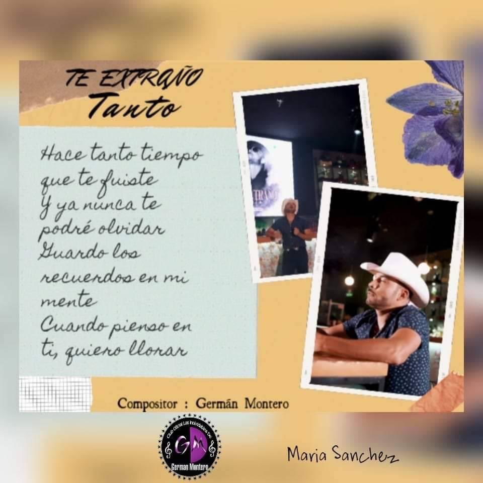 moralesdulce01's tweet photo. 💥CANCIÓN DE LA SEMANA💥
Tema: #TeExtrañoTanto 
Artista: #German_Montero 

Hace tanto tiempo que te fuiste
Y ya nunca te podré olvidar
Guardo los recuerdos en mi mente
Cuando pienso en ti, quiero llorar...... 🕊️✨

#InolvidablesDeGM 🧔🏻‍♂️
#SedeNewYork🗽
#DulceMariaMorales🙋🏻‍♀️ https://t.co/bHufXq5hWv