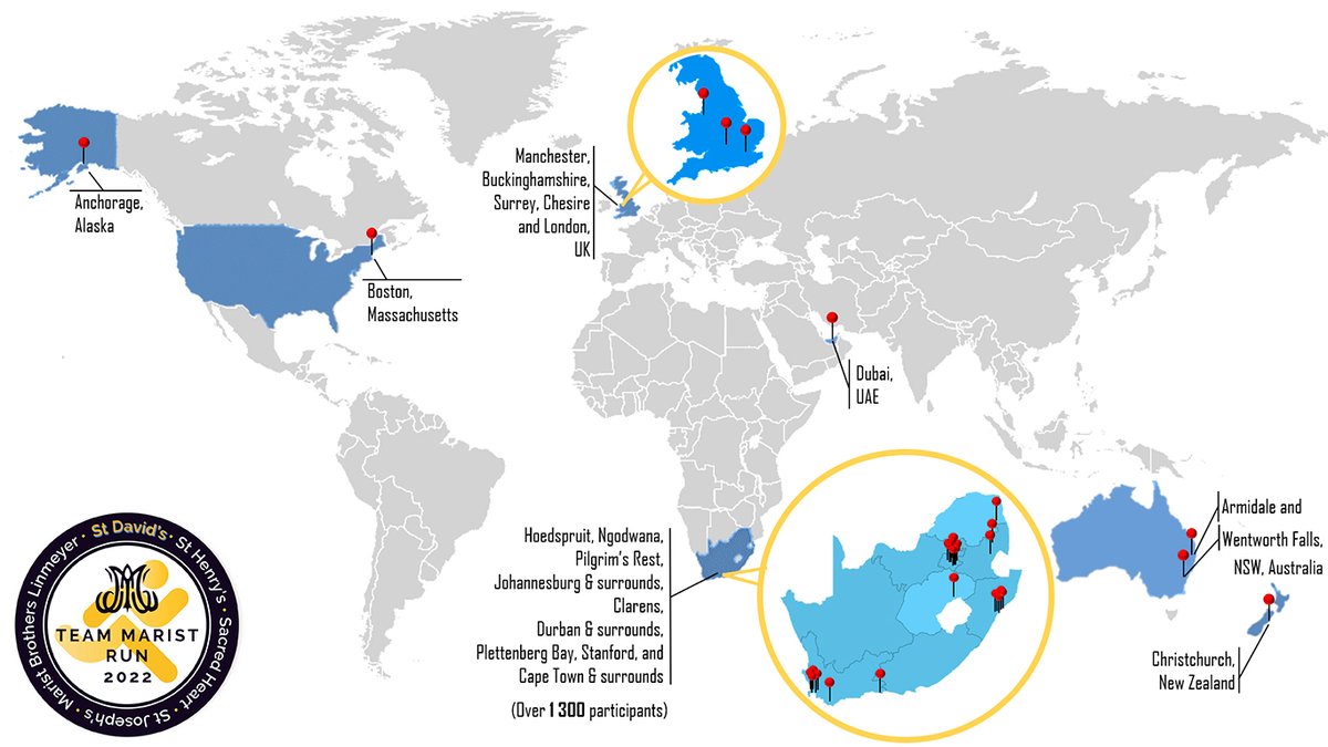 Following the success of the first-ever Team Marist run in 2021 the ‘virtual’ run returns this year across the five South African Marist schools. It will be launched on Monday 6 June (Champagnat Day) and end on Monday 20 June👉bit.ly/3MQlpYK #MaristsOfChampagnat