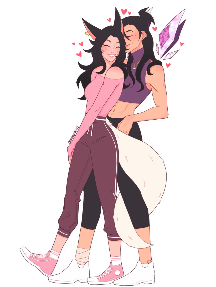 aurawra21's tweet image. one on one lessons #kahri #ahri #kaisa #kda