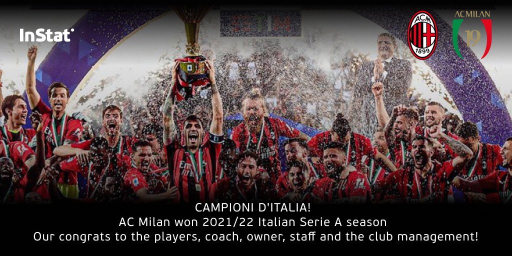 Hudl_Football's tweet photo. CONGRATS TO @acmilan !
CHAMPIONS OF ITALY!

#InStatFamily https://t.co/lJsteEGzXM