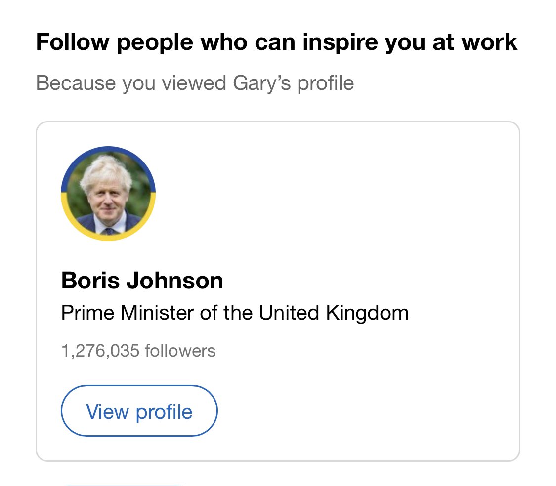 ‘Follow people who can inspire you at work’ …read the room LinkedIn 😂