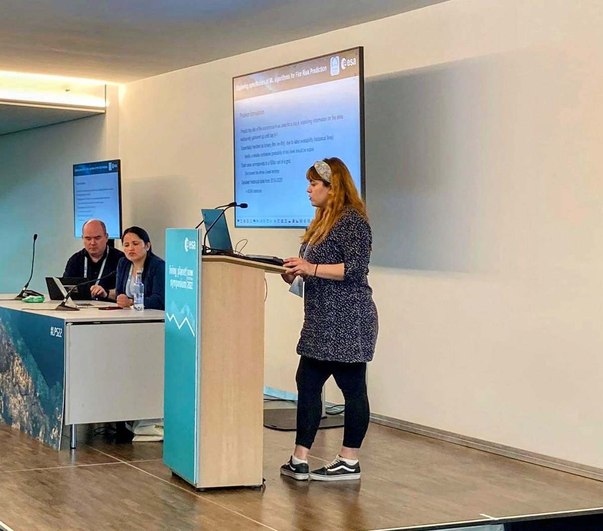 Our third presentation in the Living Planet Symposium in Bonn, was done today in the Framework of the session 'AI4EO applications for Land and Water'. @SGirtsou from BEYOND/ @EAA_NOA presented the specificities of ML algorithms for Fire Risk Prediction!

#LPS22 #EUspace
