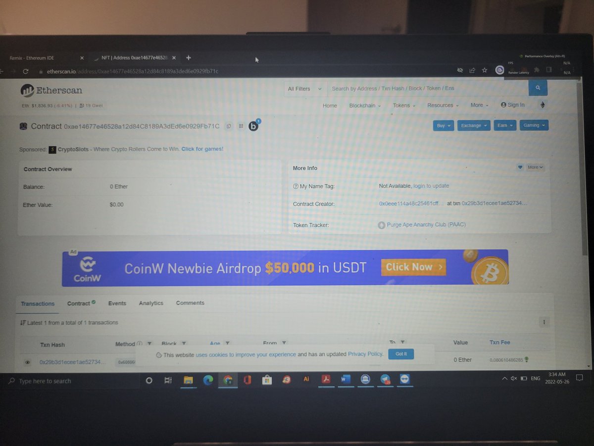 Eth contract deployed guys #NFTCommunity 
1 more day to mint!🆒️🆒️🆒️

0xae14677e46528a12d84c8189a3ded6e0929fb71c

Verified ✅️✅️✅️ contract!