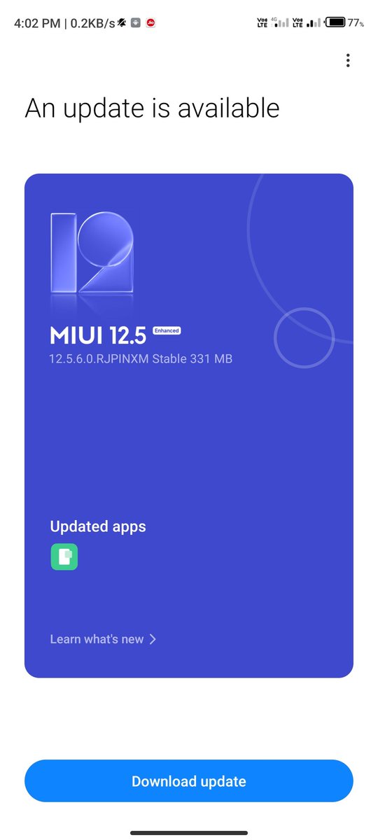 SwasthSutra's tweet photo. Poco M2 Pro April security patch update 🤣
#poco #pocom2 #xiaomi #redmi https://t.co/0SDawZhOLc