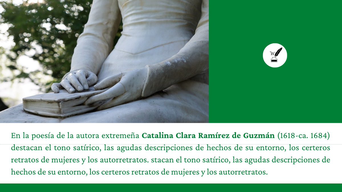 ProjectWink's tweet photo. Hoy recordamos la poesía de Catalina Clara Ramírez de Guzmán.
🧵1/2
#CatalinaClaraRamírezdeGuzmán @BNE_biblioteca #libroWINK #readwomen #womenwriters #poesíaáurea https://t.co/CNbZJ4eMrc