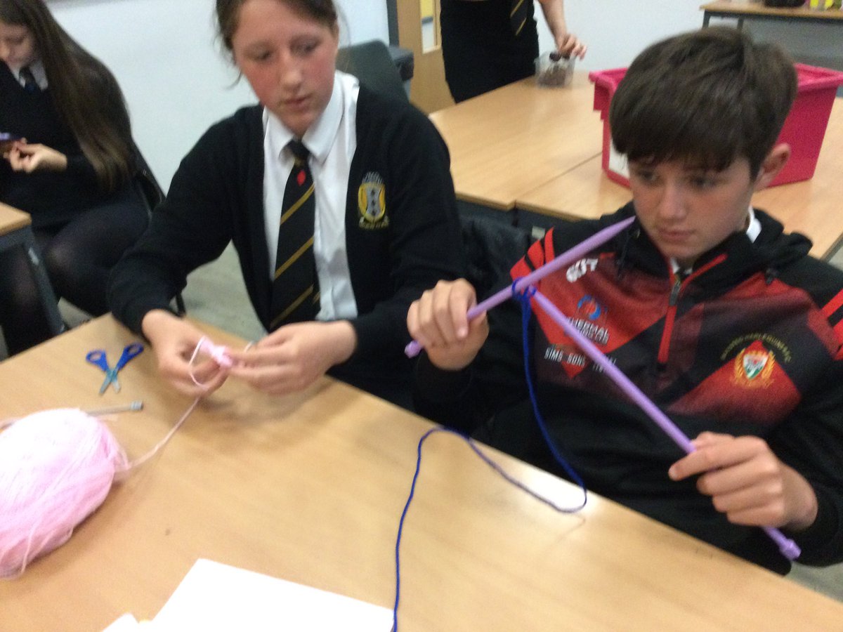 Year8 learning new skills whist designing our Plastics pollution board upskilling whilst researching #recycling #newskills #motivatedtostrive #weloveachallenge @MS_Ethical <a href="/WeAreHumanities/">Maesteg School Humanities</a> <a href="/maesteg_drama/">Miss Hillier</a> #knitting #sewing #crochet