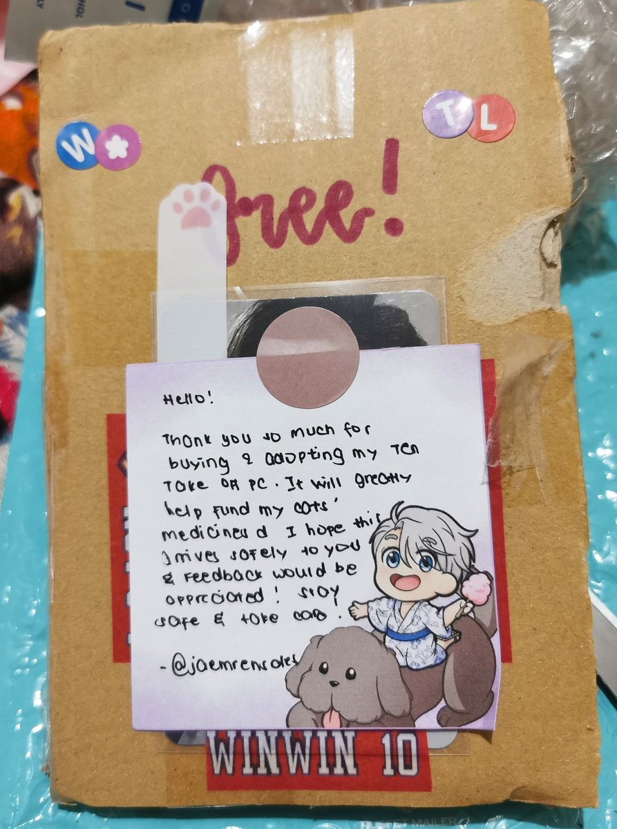 smotherbear1's tweet photo. at long last this took me 3 years to complete 😭 i'm vv happy and thankful to @jaemrensales for letting me adopt ten (your cat is lucky to have you 💗) ty for the freebies too! 🤗💚
#WayV_TakeOff https://t.co/1zfdXIRqeh