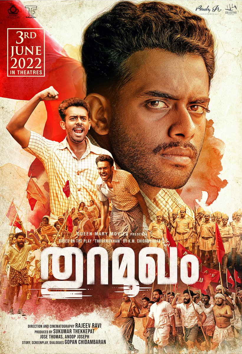iamrexjoe's tweet photo. #ArjunAshokan as HAMZA  in #Thuramukham. 

In theatres worldwide from June 3rd.               
 
#RajeevRavi  #SukumarThekkepat #JoseThomas #NivinPauly 
#IndrajithSukumaran #JojuGeorge #NimishaSajayan  #SenthilRajaMani  #ThuramukhamTheRebellion https://t.co/cl2lBQzRCf