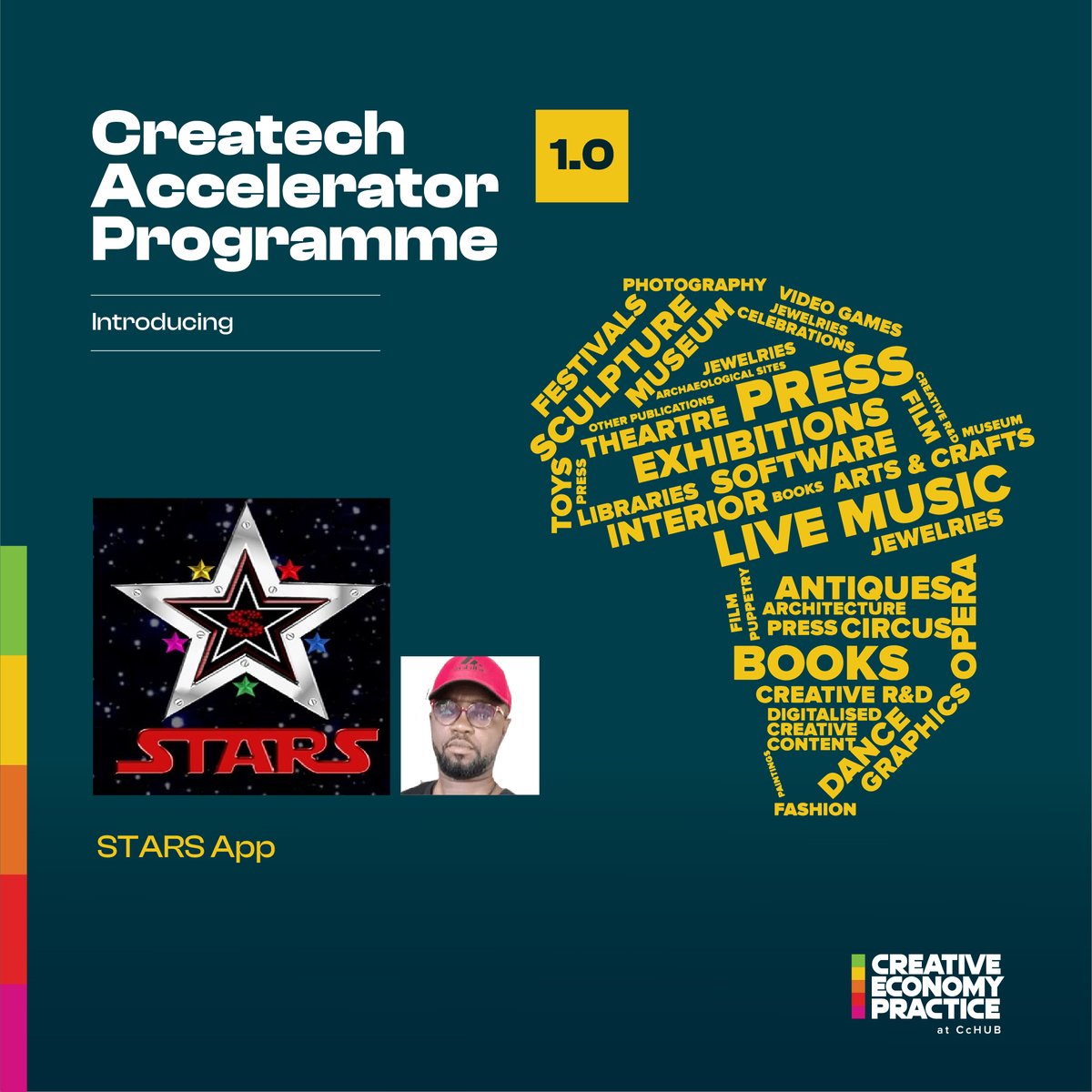 CcHUBCreative's tweet photo. @siteofstars is monetizing Africa's largest creator's marketplace. It is like a Cash APP for creators.
Learn more about #StarsAPP here: https://t.co/eIzQIemXnp
You made it into the #CreatechAccelerator 1.0 Programme...
Congratulations!
#CreativeEconomy https://t.co/sgHU8G8CQL