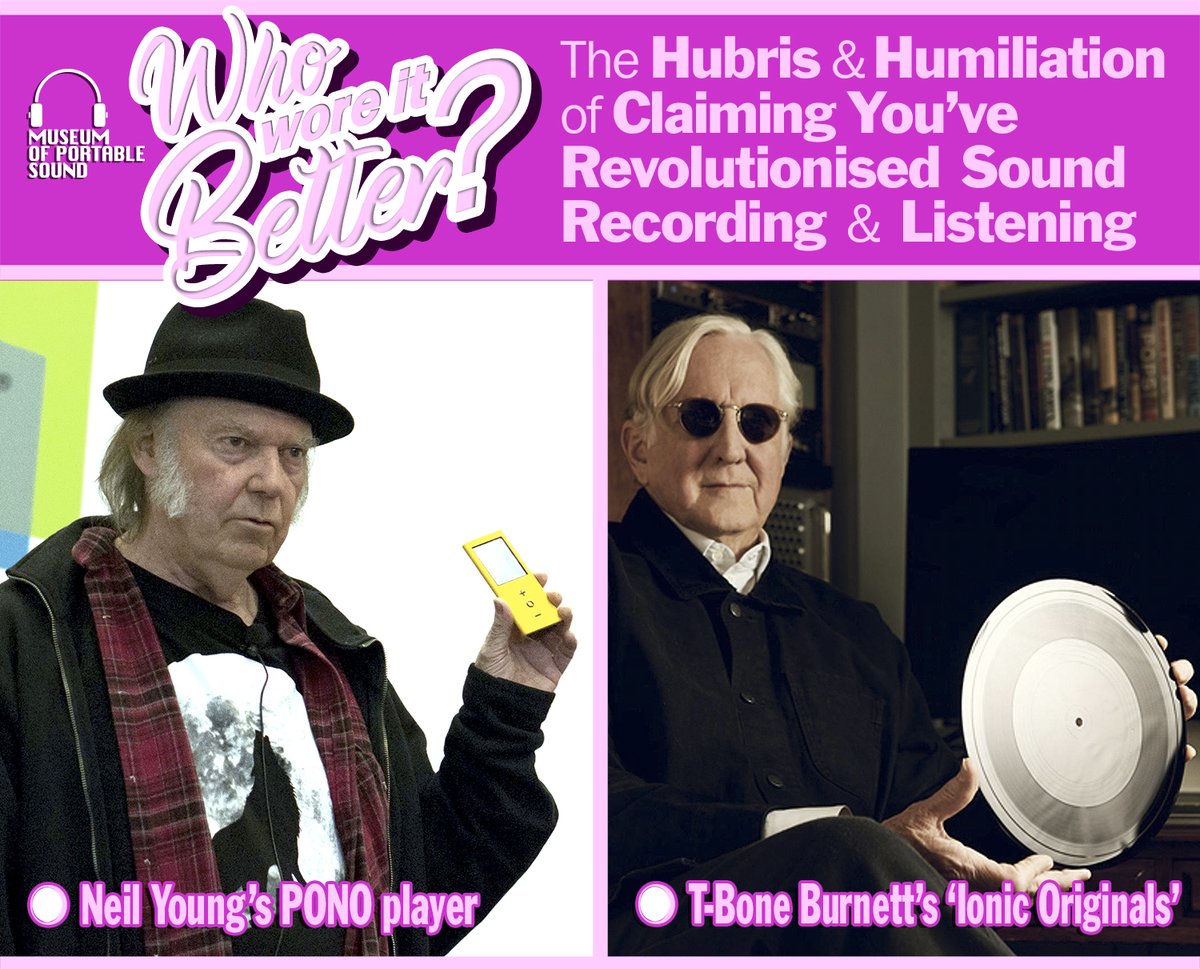 museumsound's tweet photo. So gang, who wore the hubris & humiliation of claiming you've revolutionised sound recording & listening better โ #NeilYoung or #TBoneBurnett? Vote in our poll in the reply tweet! (1/2)
#MiserableFailure #hubris #humiliation #WhoWoreItBetter https://t.co/jEttFWZcRE