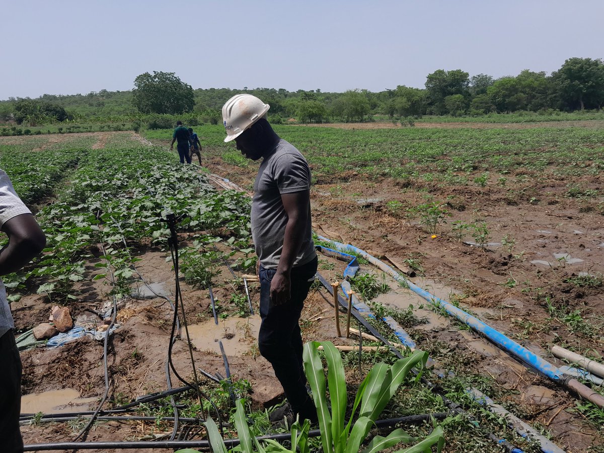 abena101's tweet photo. Demonstrating the use of solar-powered irrigation pumps in Karimenga community, North East Region, Ghana.@IWMI_ @thepumptechltd @IlssiTAMU @ThaiThiMinh1 @Petraschje https://t.co/h8jXQqjKt8