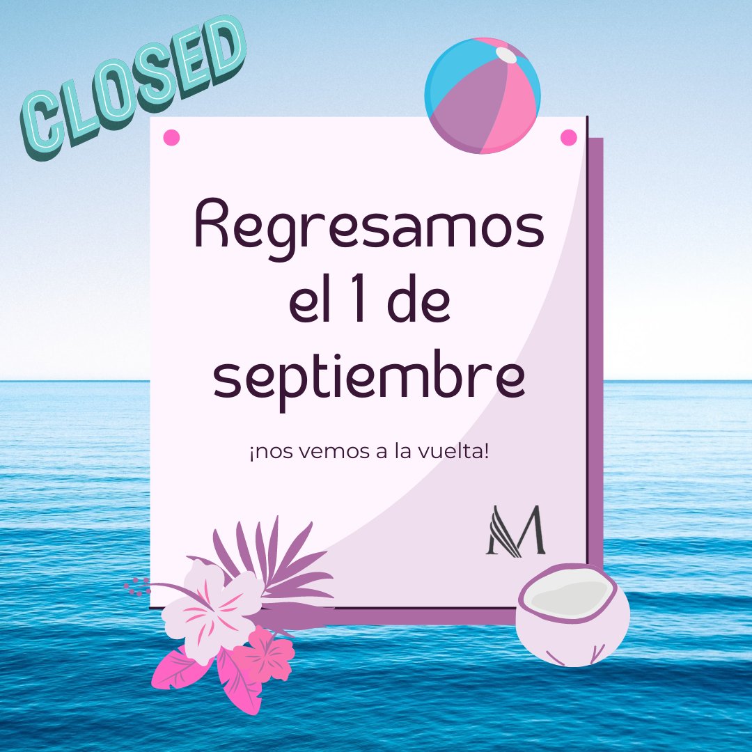 equilibriumsvq's tweet photo. Cerrados por vacaciones.
¡Nos vemos a la vuelta!

#medicina #medicinaintegrativa #fisioterapia #podologia #biomecanica #ejercicioclinico #sevilla https://t.co/7VcY4WeQyF