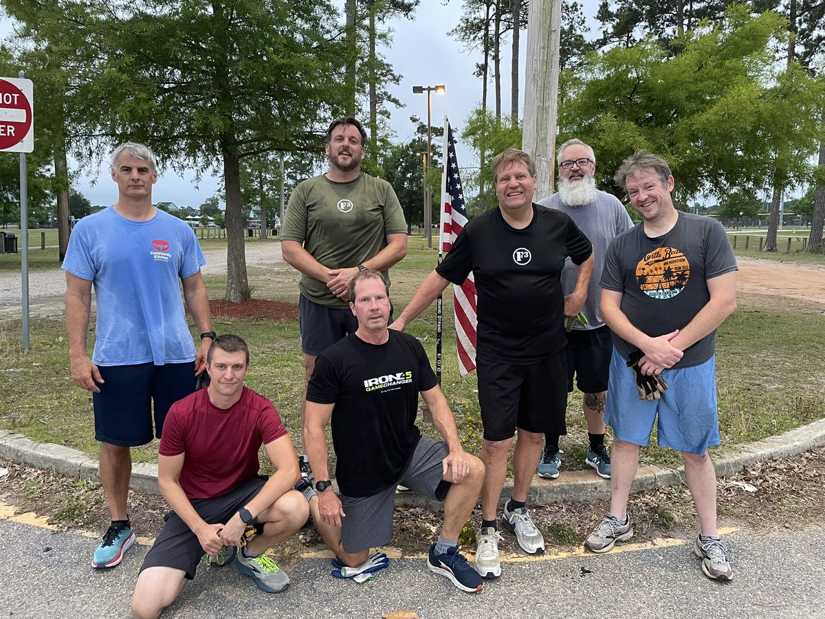 F3Valvano's tweet image. @F3GrandStrand 8 PAX for #Warthog this morning. We ran a bit and mixed in some #monkeyhumpers to ward off the pox! @F3WeeMan from @F3Florence joined in on the fun.