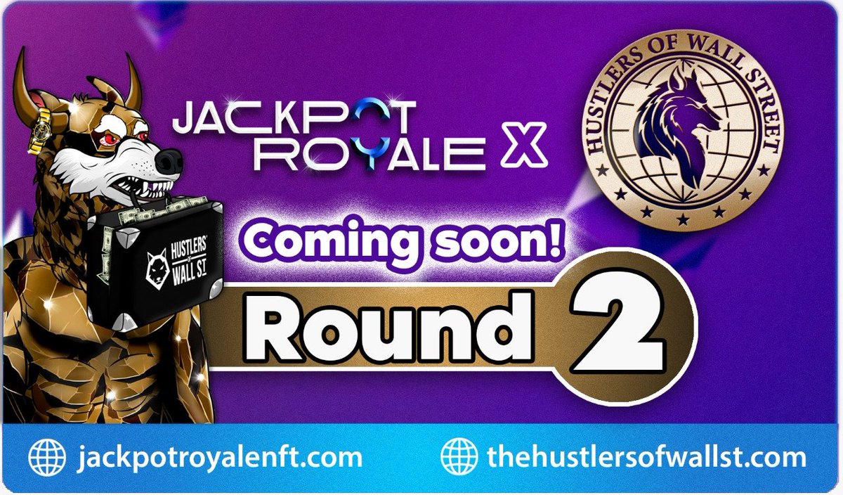 JackpotRoyale's tweet photo. After the success of Round 1 We are Glad to announce  HWS × JPR  Round 2 This Round will be dedicated to HWS community and its Holder.only those Who Hold  wolf will be able to buy the tickets Details of the rounds along with Mint price will be announced  soon
So stay tuned #NFT https://t.co/r5kyB96XOG