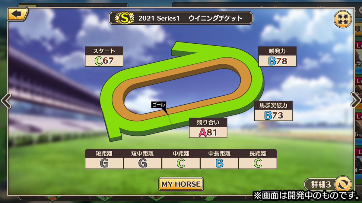競馬伝説PRIDE』 🐎競走馬紹介9⃣9⃣🐎 「#ウイニングチケット (3歳