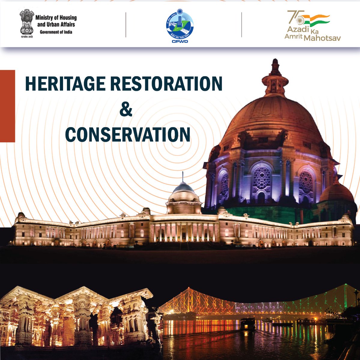 CPWDGOV's tweet photo. Along with executing projects, ranging from construction to fencing, floodlighting & roads in difficult terrains, CPWD is also involved in conserving the heritage & important monuments, CPWD shows its commitment in nation-building.
#BhavyaBharat #NationMaker https://t.co/lcveZ3UCmI