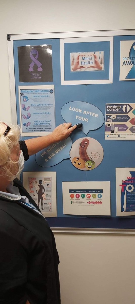 CherniceFx's tweet photo. @LindaTa61623408 our wonderful NA has put together this board for Mens Health on Hollingworth Ward. A very important topic which is often not talked about.. it has already raised awareness on the ward with our patients. 💙 @JulieRayner18 https://t.co/VgiixaJH9W