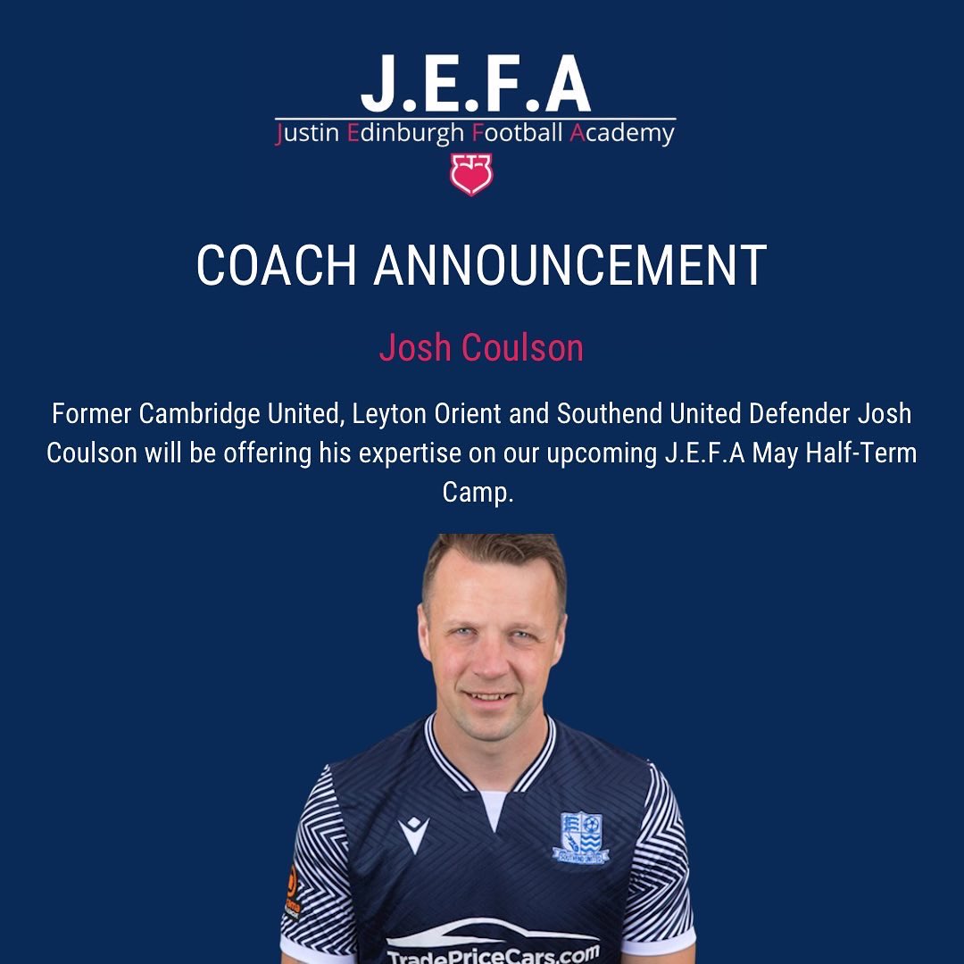 _JEFootballAcad's tweet photo. COACHES ANNOUNCEMENT ⚽️

We are delighted to confirm our coaches for the upcoming @_JEFootballAcad May Half-Term course. 

@joshcoulson04 
David Kerslake
@Arthur_Janata1 

Football Camps with a difference, to make a difference. https://t.co/tHaqnT2utv