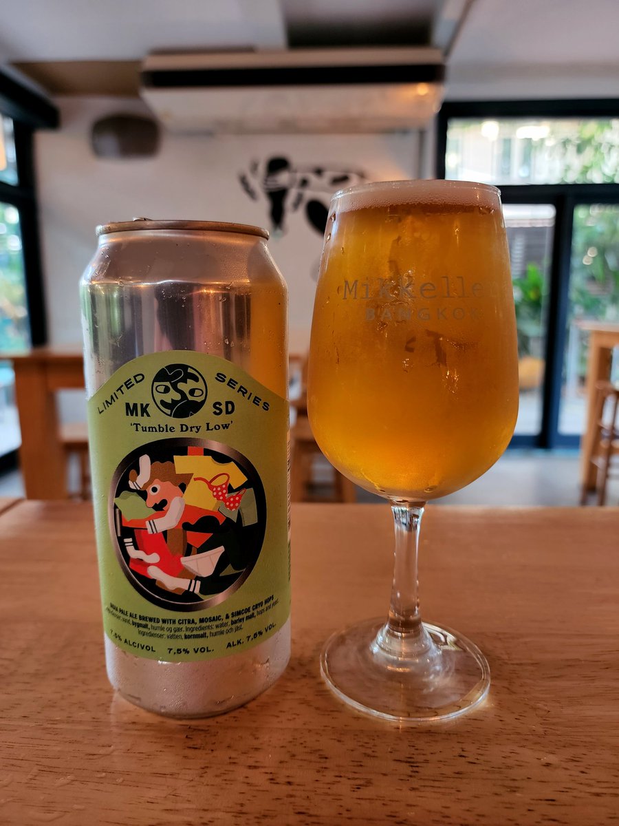 FBadmanPhuket's tweet photo. Mikkeller SD Tumble Dry Low - West coast IPA. Piney, bitter, hoppy goodness ๐คค #makeIPAclearagain #cheatday https://t.co/zUiKNpYNUW