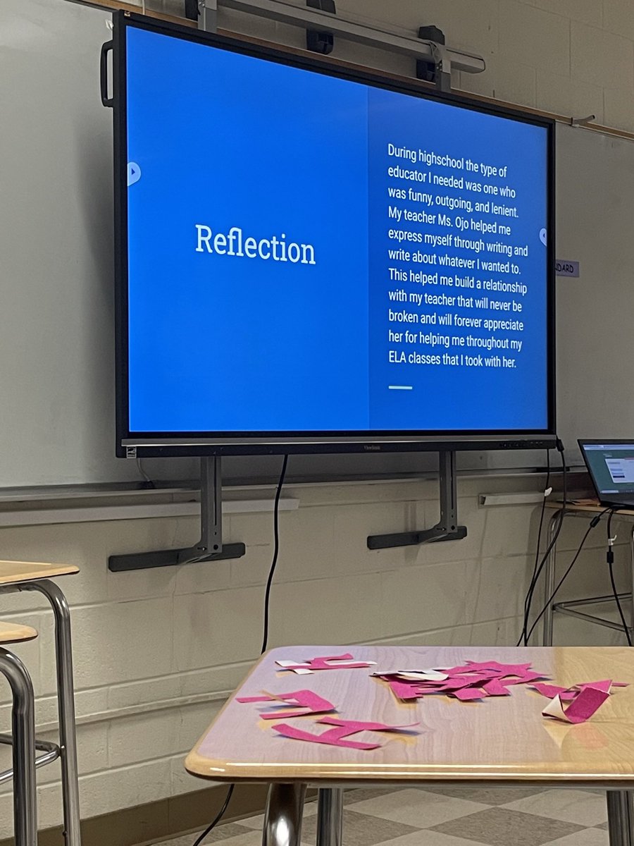 Ojo_edu's tweet photo. A former colleague shared this reflection from a student I taught and I’m in tears! 😭❤️ https://t.co/njsRBGaF8E