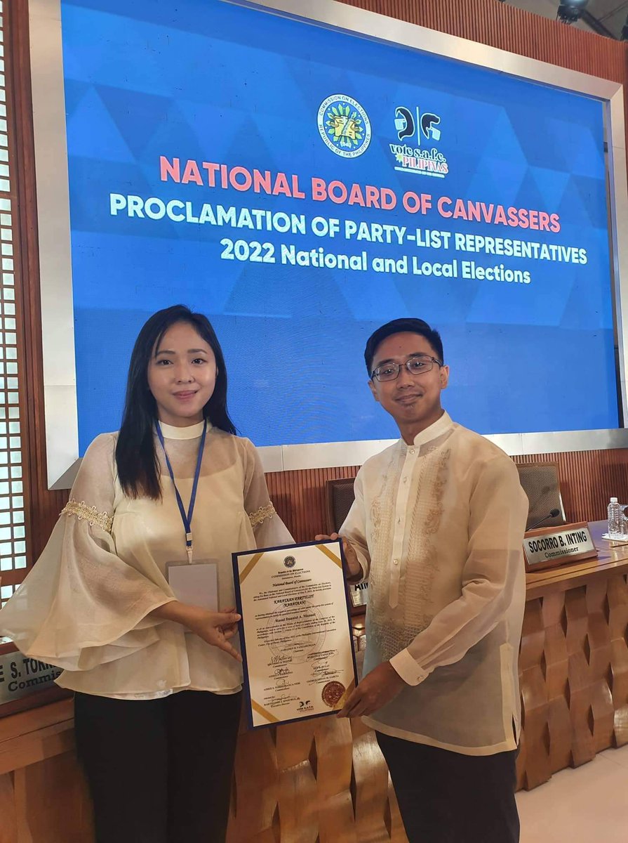 FROM ONE YOUTH REPRESENTATIVE TO ANOTHER 🥳

Opisyal nang pinroklama ang KABATAAN PARTYLIST! Patuloy ang laban ng KABATAAN para sa edukasyon, kalusugan, trabaho, at karapatan ✊️