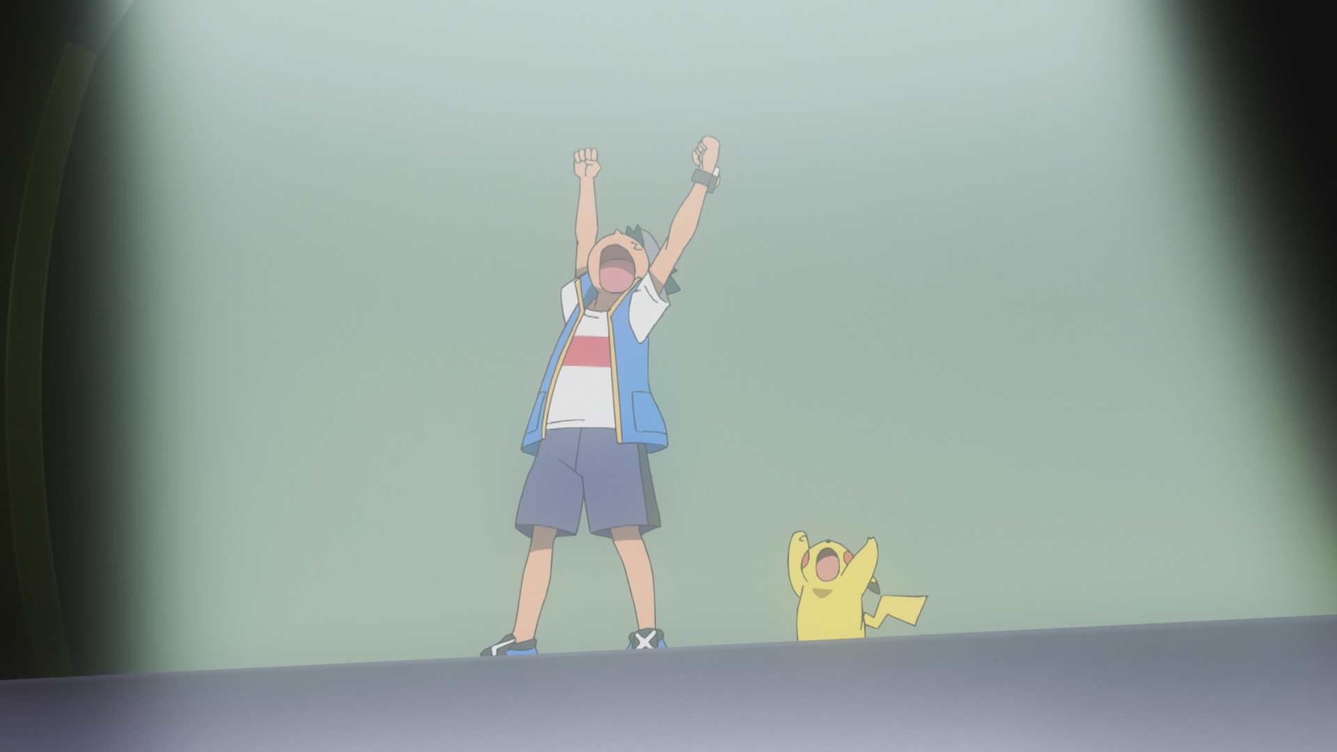 アニメ ポケットモンスター 公式 アニポケ 第112話 凱旋 アローラチャンピオン 4組の出場者が同時にぶつかり合う バトルロイヤルにサトシが参戦 アローラリーグ初代チャンピオンとして 気合十分です そして このマスク姿 あの人も出場