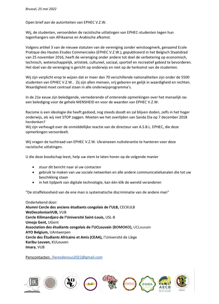 UMOJA ondertekent mee! #openbrief*