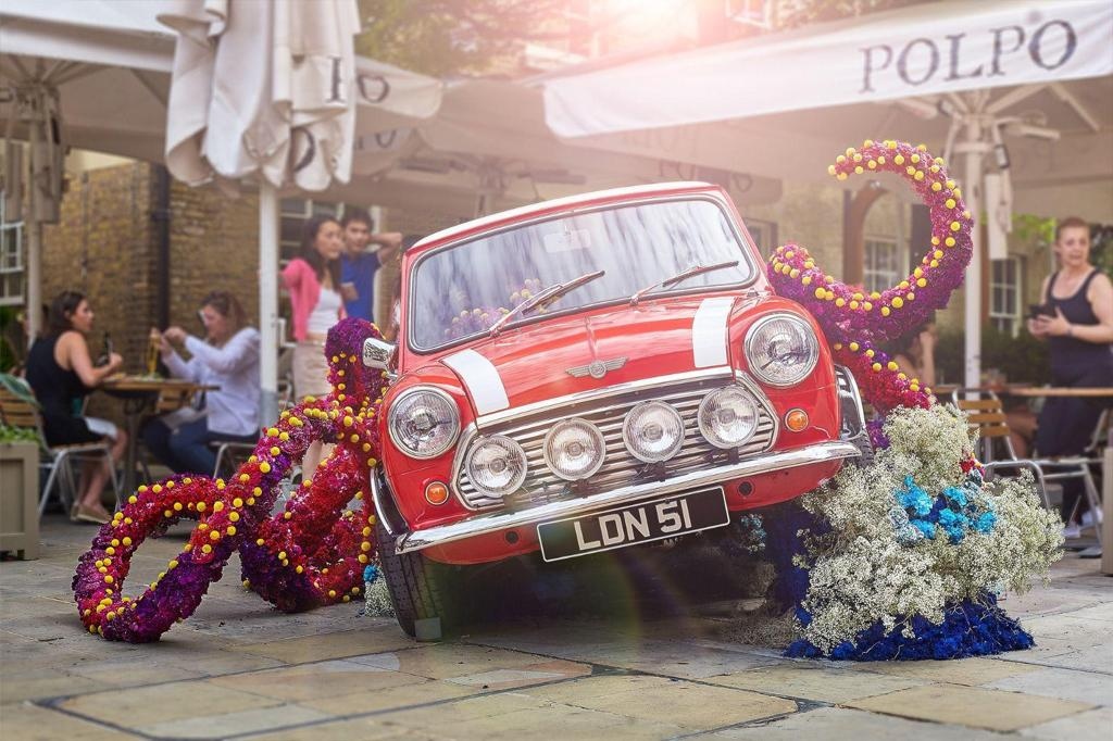 Introducing our floral display for this years #chelseainbloom British Icon theme, The Italian Job, created by the talented people @hayfordandrhodesflowers.
⁠
It's up for the next two weeks so come and have a look. ⁠
#chelseaflowershow #theitalianjob #dukeofyorksquare #octopus