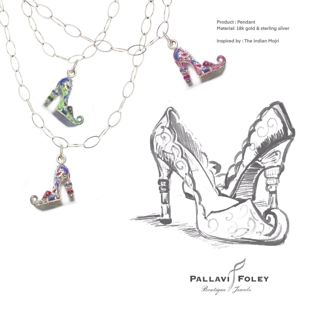 PallaviFoley's tweet photo. @robbatesjck our #goldcharms in 18k inspired by the traditional Indian shoes #Mojri #juttis https://t.co/N0VRCI7XH5