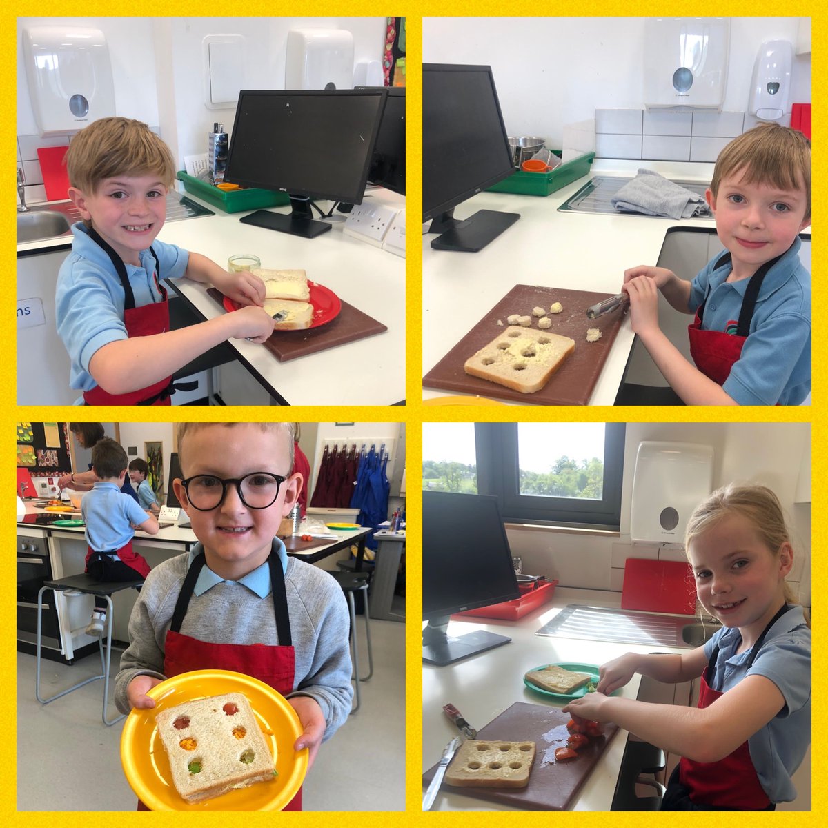 GarnockPrimary's tweet photo. Yesterday was P2/3โs turn to have a go at making traffic light sandwiches. A huge thank you to
@GarnockHEDept
for helping us learn more about where our food comes from.#stopgetsetgo #fieldtofeast https://t.co/8qVBNTt6TC