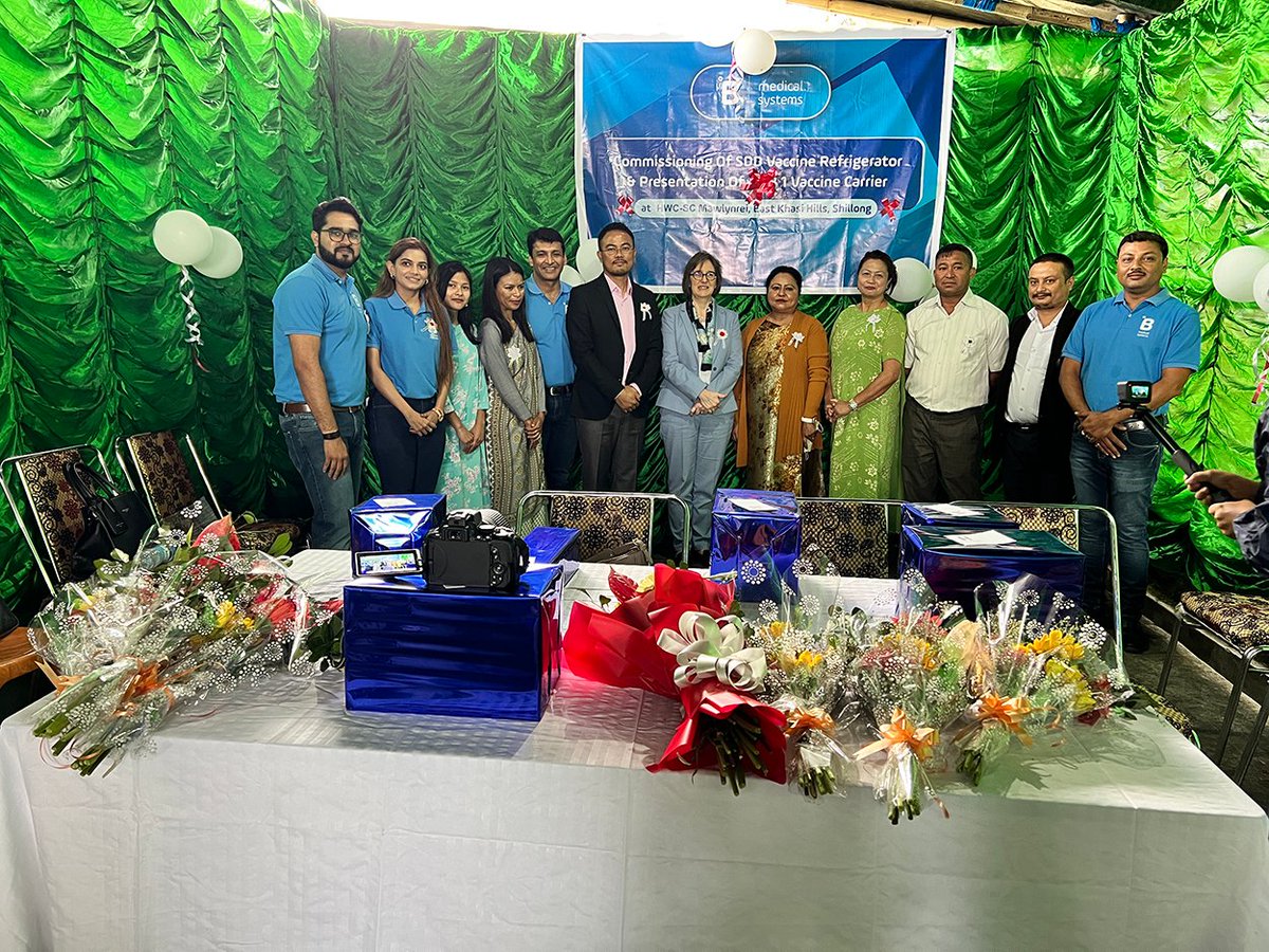 skydiverrg's tweet image. RT BMedicalSystems: Delighted to be joined today by the Hon. Ambassador of #Luxembourg to #India, Ms. Peggy Frantzen, at the Mawlynrei health centre, where we she saw our #SolarDirectDrive solutions in action and donated our first #MadeInIndia #vaccine c…