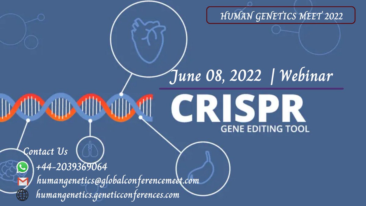 Fertility_Meet's tweet photo. #Researchers have introduced a #CRISPR #Cas9 tool into human muscle #stemcells using #mRNA to treat #musculardystrophies

For more info visit #HGM2022 

 #transhuman #biologyevents#biopharma #doctor #topgeneticsmeet #bestbiotechevent #geneticengineering #trendingwebinar https://t.co/LlIZQSLIxt