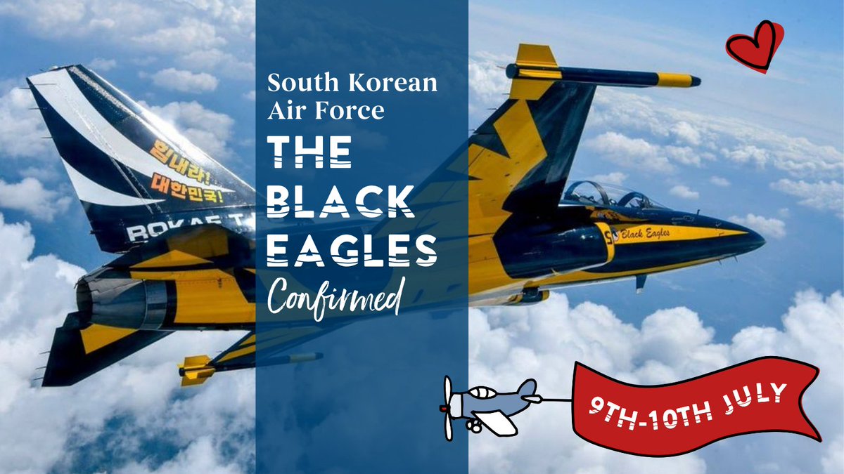 SouthportAir's tweet photo. βοΈ | CONFIRMED - THE BLACK EAGLES are doing their UK debut display at #SouthportAirShow! We LOVE this news π
Tickets from Β£10, under 16 FREE >> https://t.co/vJh1QPrIl3
#BlackEagles #SouthKoreanAirForce #Southport #LoveSouthport #PlaneGeeks https://t.co/yksLcA61SK
