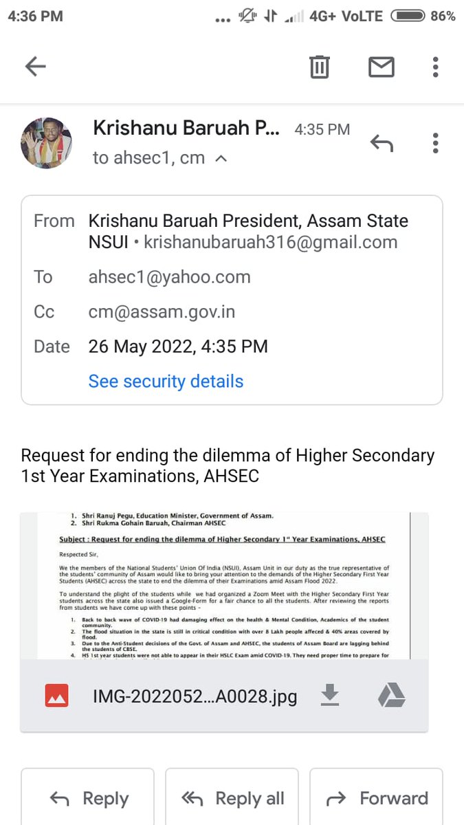 NSUIAssam's tweet photo. Addressing the issues of HS 1st year students, State President @_KrishanuBaruah has written a letter to CM @himantabiswa.

Students are under deep pressure due to the Floods,delay &amp; partiality of Assam Govt/AHSEC in taking decisions related to exams. 

#HS1stYearDeservesJustice https://t.co/ZiXN7HHH79