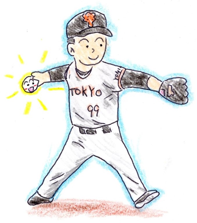 Hiroyoshi1977's tweet photo. @MattShoe52 さらにイラストを描きました、どうぞ＾O＾！
#マット・シューメーカー #MattShoemaker #読売巨人軍 #ジャイアンツ https://t.co/kzZxfWU2l8