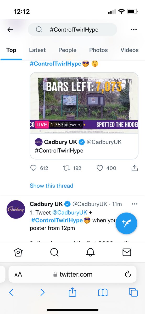 mouse0512's tweet photo. @CadburyUK #ControlTwirlHype https://t.co/c54yim4MqX