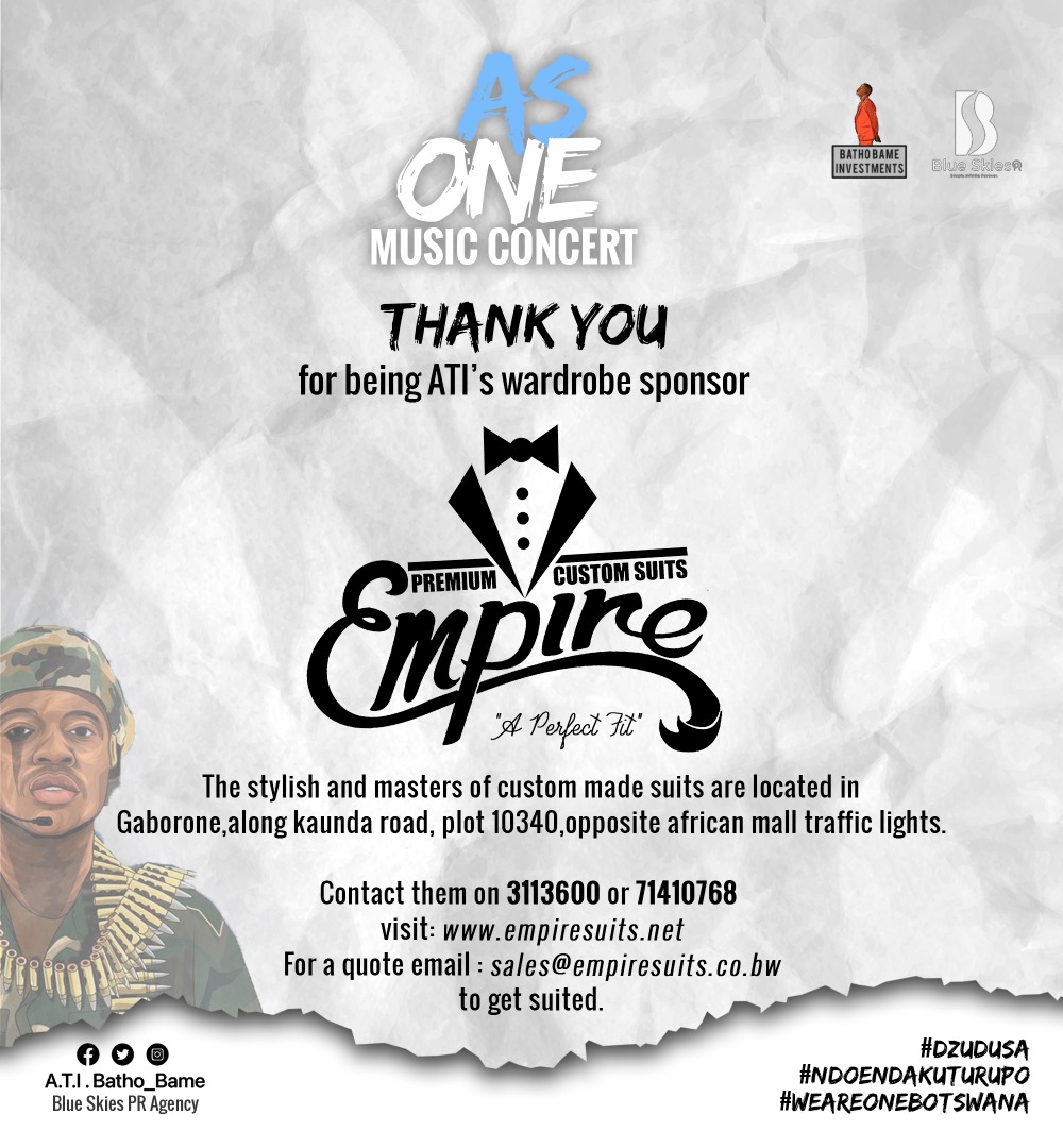 empirebw's tweet photo. Get your tickets Ready . 
We are proud to be the official wardrobe  sponsors for the @As1Concert https://t.co/BO9ZoxaZb1