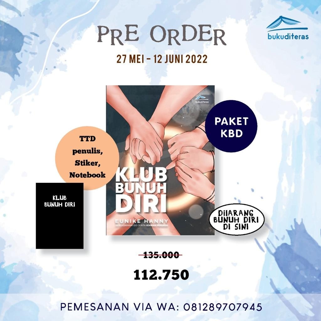 EunikeHanny's tweet photo. Klub Bunuh Diri sudah bisa dipesan ke no WA 0812-8970-7945
.
.
#novel #novelindonesia #youngadult #novelyoungadult https://t.co/uMUnA53O1z