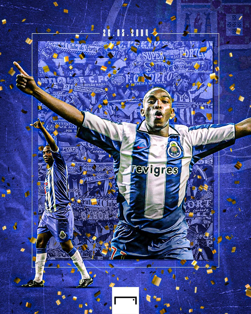 On this day, 18 years ago, South African legend, @bennimccarthy17 won the UEFA Champions League with FC Porto 💙🤍 @FCPorto #UCL