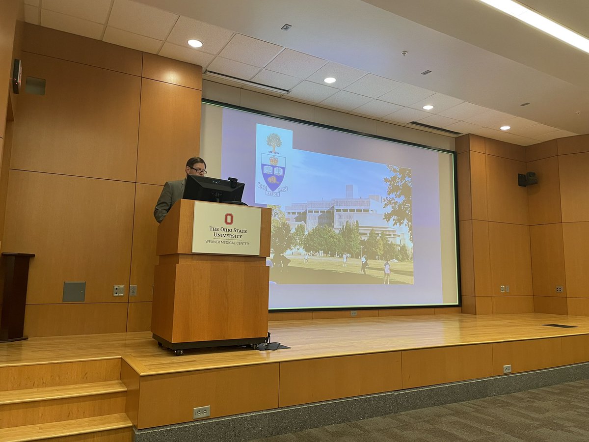 NahushMokadam's tweet photo. First in-person #zollinger lecture @OhioStateSurg in 2 years! Dr Ikonomidis from @UNCCTsurgery  presenting in #academic practice #cardiac #Surgery https://t.co/VAWhV5AB0d