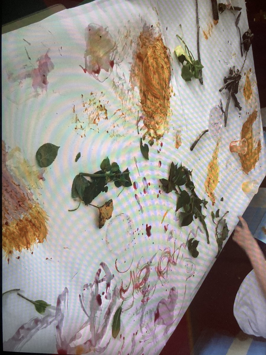 Experimenting with natural materials to make paint and paintbrushes! <a href="/battlehillps/">Battle Hill Primary</a>