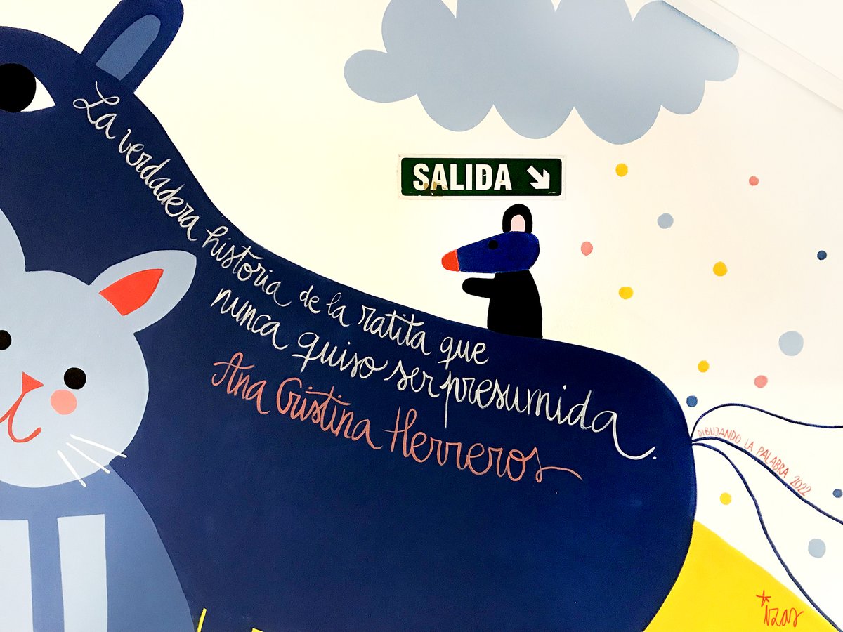 ceip_sanmiguel's tweet photo. El pasado martes @IzasAzulpatio nos regaló este maravilloso mural inspirado en los dibujos hechos por el alumnado del cole a partir de los cuentos de @anagriott

Nos hace muchísima ilusión cerrar #DibujandolaPalabra con esta obra de arte

¡Muchísimas gracias!🥰📚🤗🎨

@Hoy_Libro https://t.co/DaIKqaDE9Q