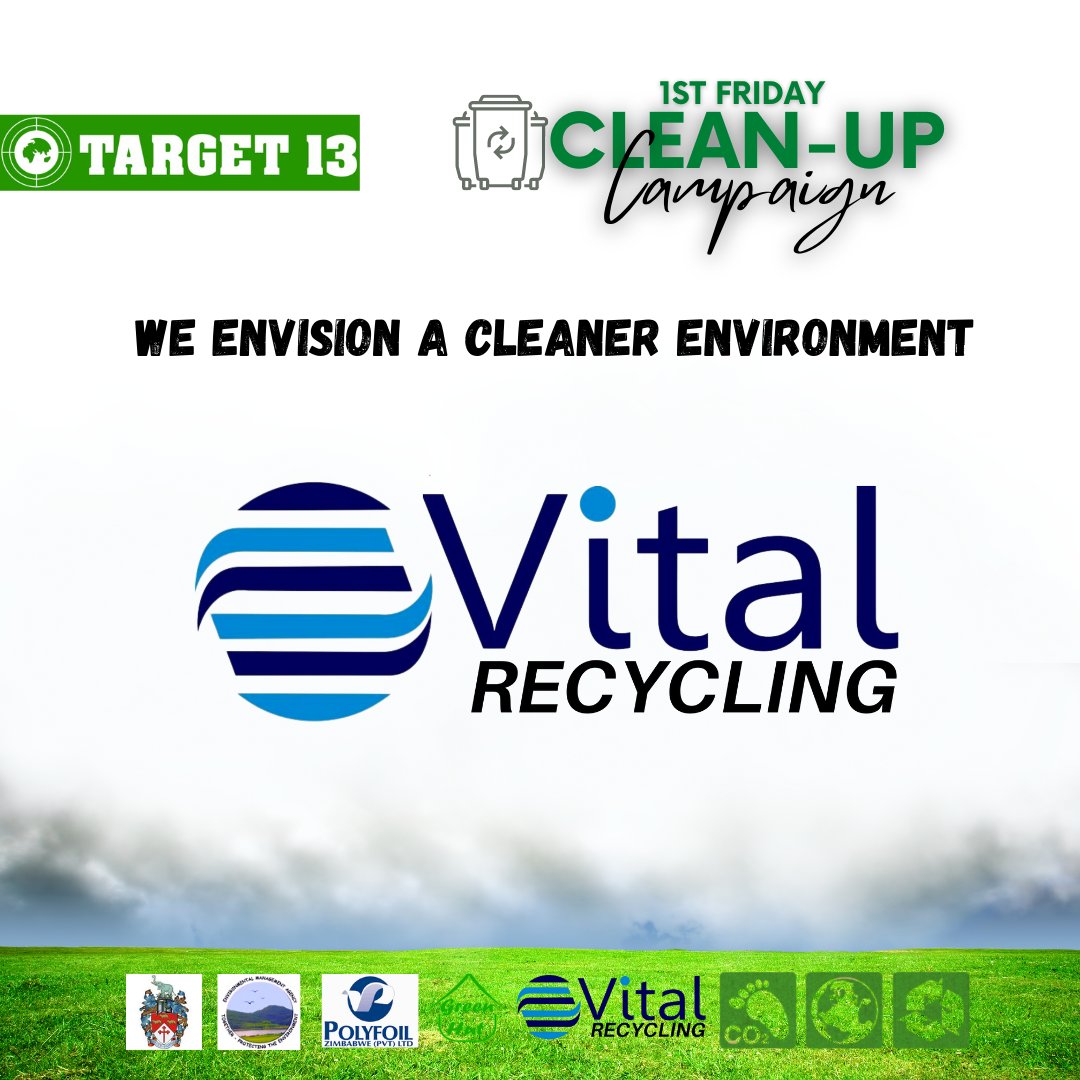 Target_13_'s tweet photo. We're proud to work with organisations that are committed to environmental conservation. Thank you  @hut_green, PolyfoilZimbabwe, @EMAeep, @CityofBulawayo and @VitalRecycling for supporting Target 13 activities. https://t.co/ooqPikvEIH