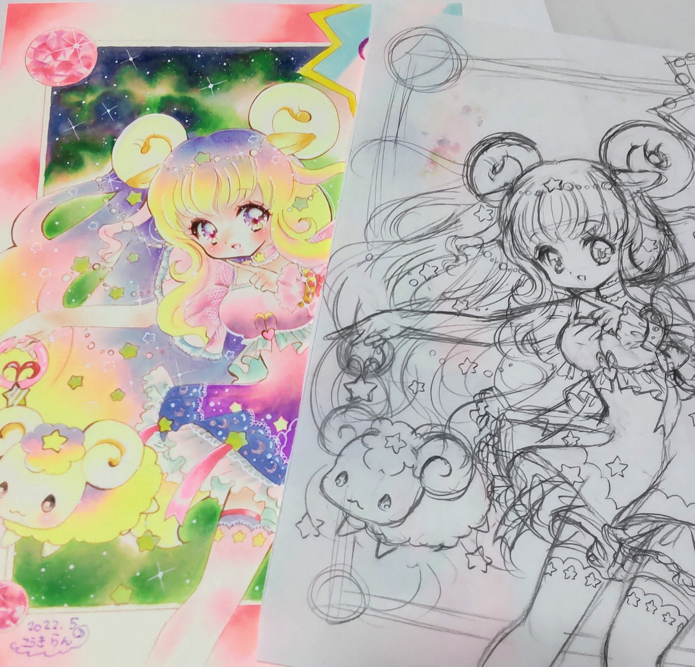 月ねこ星ねこぷろじぇくと/こうきらん (@mooncatstarcat) / X オリジナル 手描きイラスト 月ねこ星ねこぷろじぇくと
