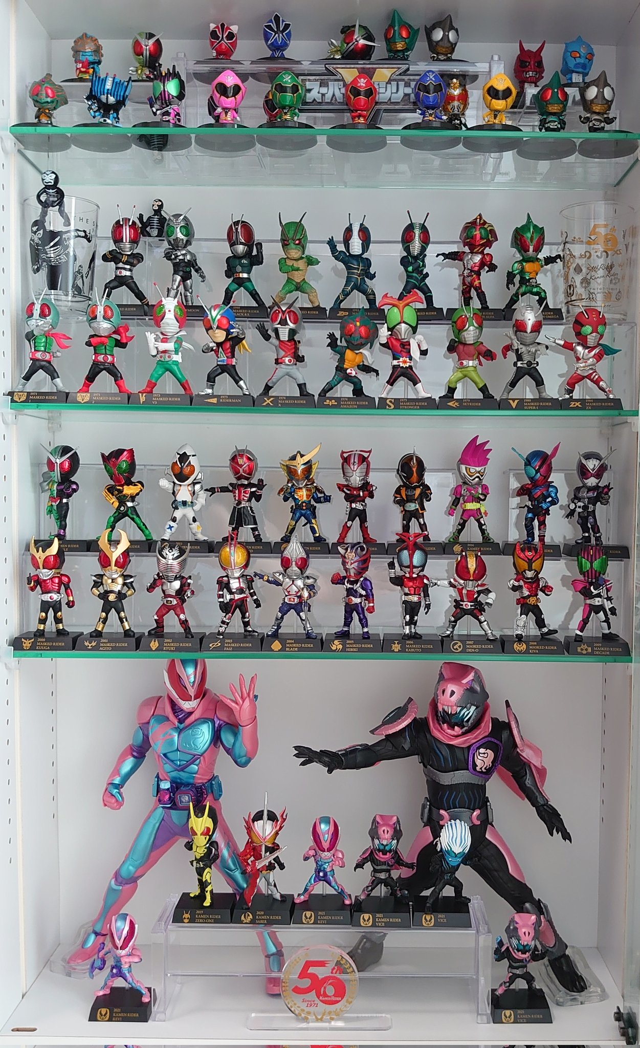 デフォルメックスとワーコレ仮面ライダーフィギュア