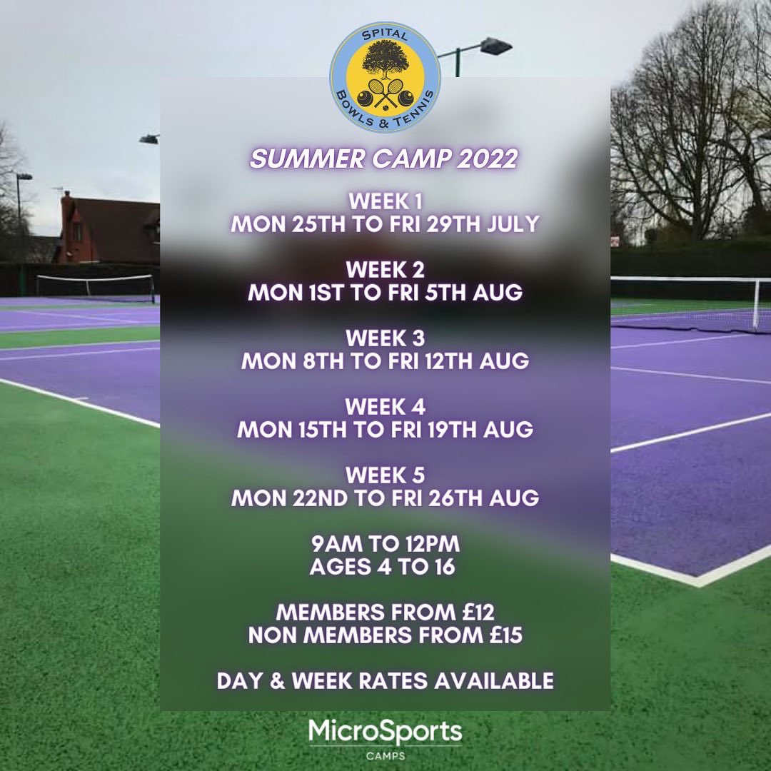 MattTennisCoach's tweet photo. @SpitalTennis SUMMER CAMP 2022

BOOK NOW 👉 https://t.co/1x5Hqnek7X

#tennis #tamworth #sport #fun #friends #family #children https://t.co/VnoN6vK0sU