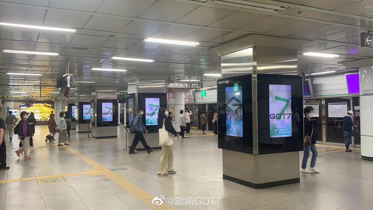 【Comeback Support】
To support #GOT7   and #GOT7_NANANA exclusively funded advertising.
Type：Digital Poster 118 pieces 
Time：23/5-6/6
Location：Geondae-ipgu yeok, Samseong yeok, Sadang yeok, Jamsil yeok
Welcome all to visit and check it！