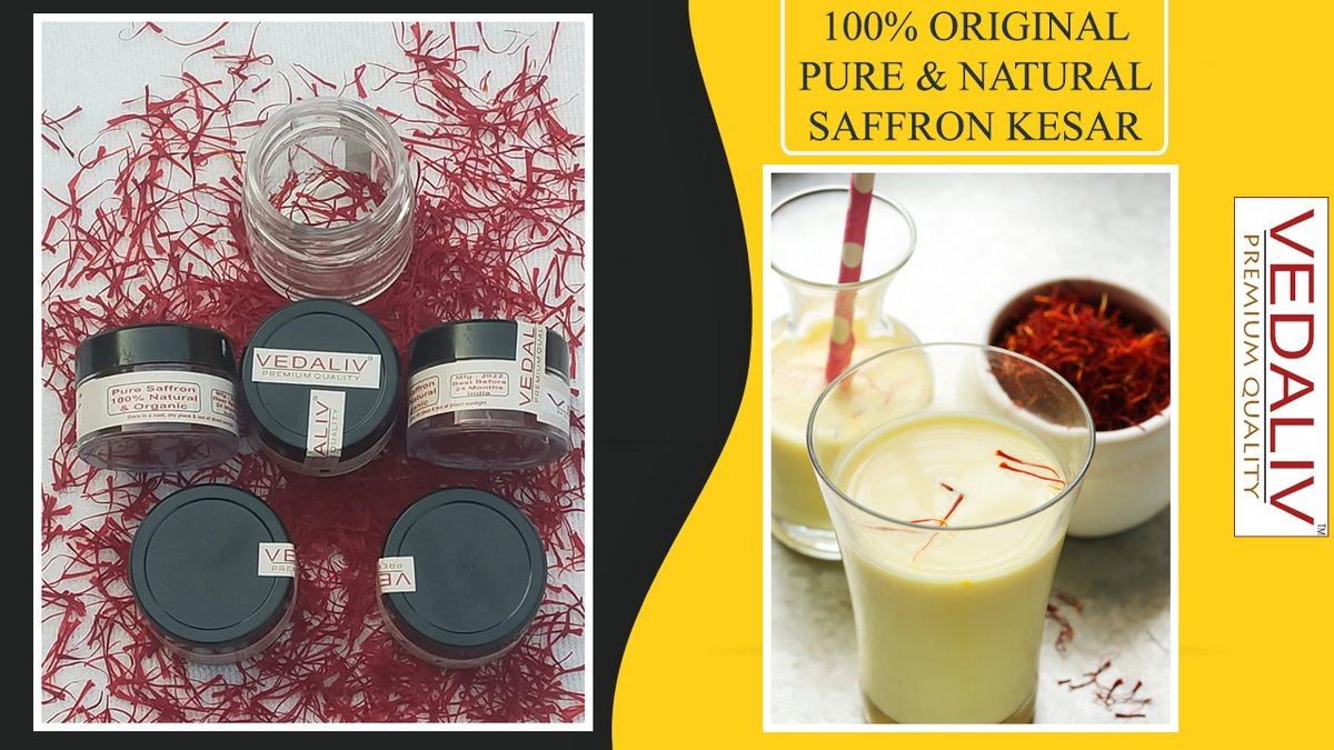 VedaLiv's tweet photo. Get Premium Grade of Kashmiri Saffron For Pregnant Women, Skin Care, Health, Cough, Cooking Recipes, Pooja. Available in 2 grams packs
#saffron #kesar #originalsaffron #originalkesar #vedaliv https://t.co/QehKqCyU5j