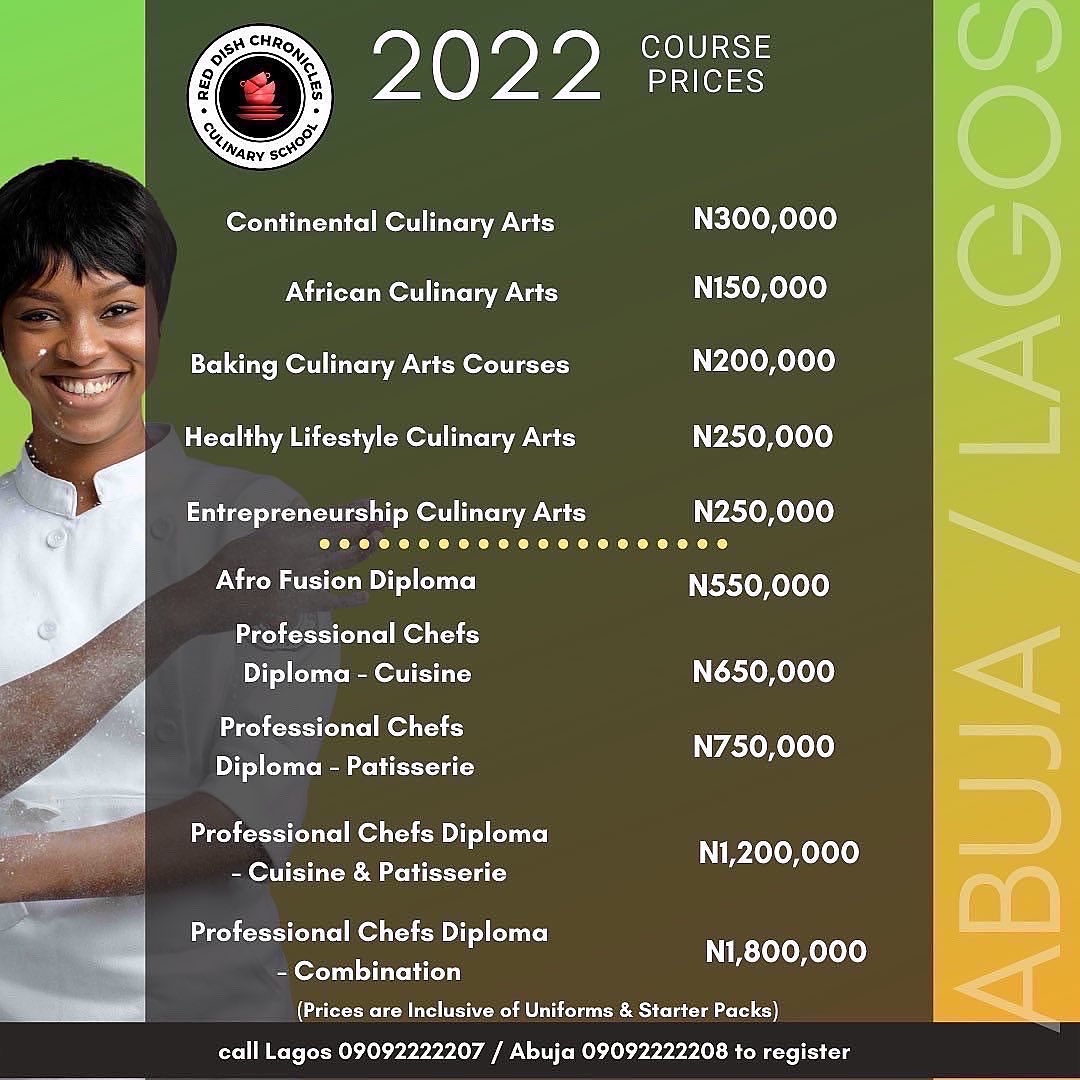 RedDishCulinary's tweet photo. @ReekadoBanks Why wait till you’re 38, when you can join the best culinary school in Nigeria today and become a certified Chef in 3 months 👨🏽‍🍳🤗😁 #RedDishChronicles https://t.co/Xv8r57O6BM